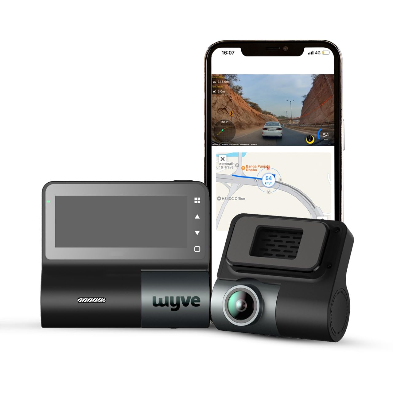 WyveS760 5K & 2K Dual Channel Car Dash Camera, 2592P Front & 1440P Rear, 3.16'' Display, GPS Logger, ADAS, F1.75,140° 7G Lens,3D-DNR,5GHz WiFi,Optional Parking Mode,Supports Upto 512GB