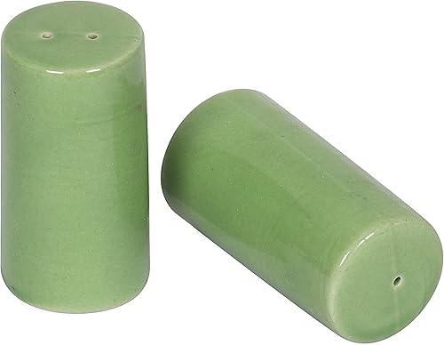 Miniatura 3 de Salero y pimentero de cerámica  Soporte para mesa de comedor  Dispensadores para el hogar y la cocina verde (juego de 2)