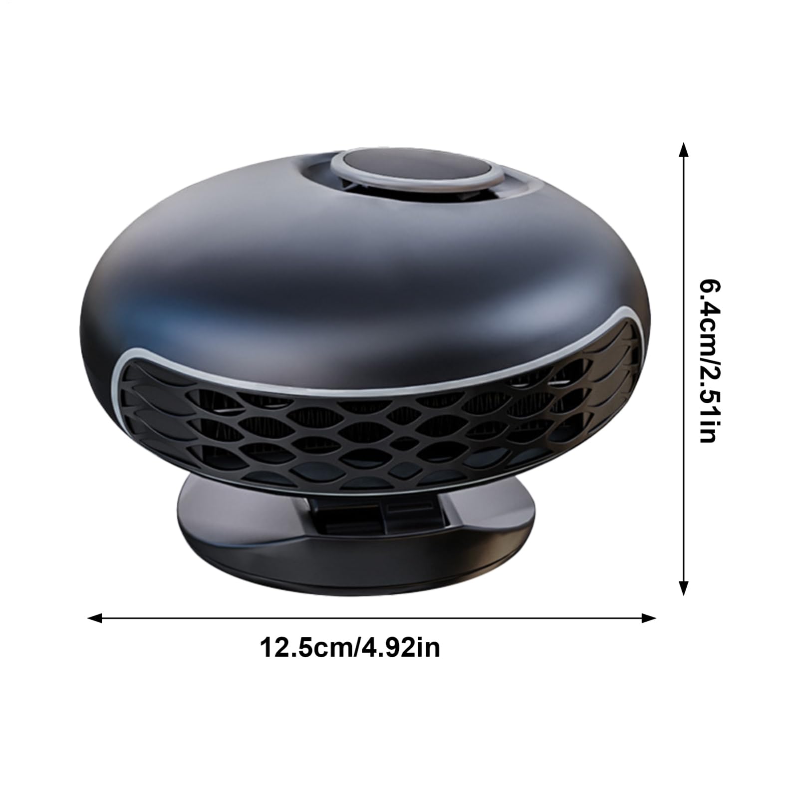 Chauffage de voiture portable 2 en 1 pour pare-brise de voiture – Dégivreur portable 12 V pour fenêtres de véhicules Chauffage rapide de l'air