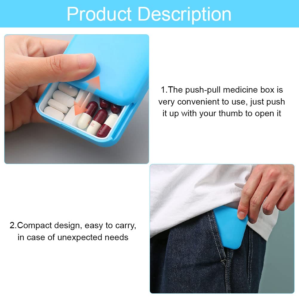 Portapillole Tascabile 2 Pezzi - 6 Scomparti + 4 Scomparti Per Viaggio E Giornata - Foto 12