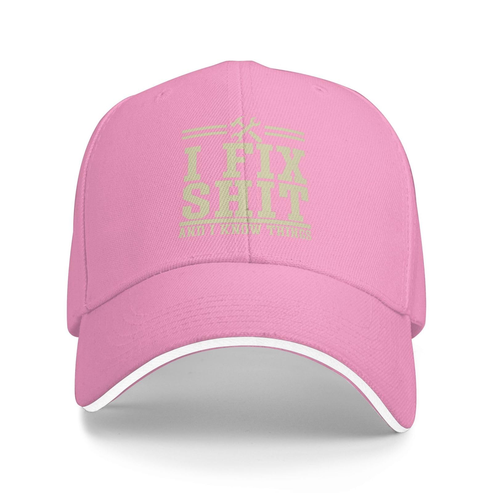 Aceprints Unisex Pink I Fix Shit Cap That's What I Do Baseball Hat