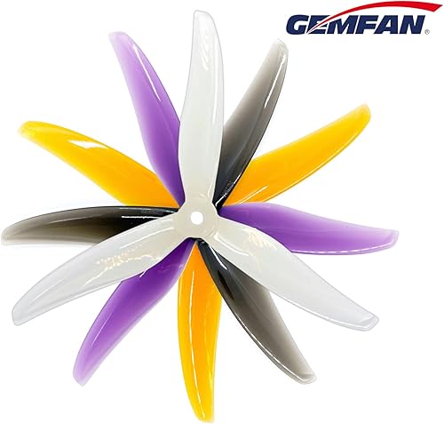 Miniatura 2 de Gemfan 16 piezas Better Grip Duradera 5236 Hurricane FPV Propeller 5.2 pulgadas Tri-Blade Freestyle Accesorios compatibles con 2207 2208 2306 Motor