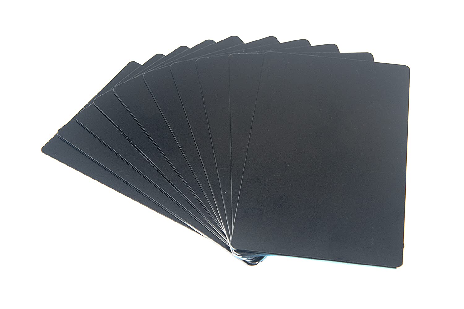 RESALET Blank Metal Business Card 100x60x1mm Anodized Aluminum Plate for DIY Laser Printing Engraving Gift Name Cards Black Finish 10 Pcs