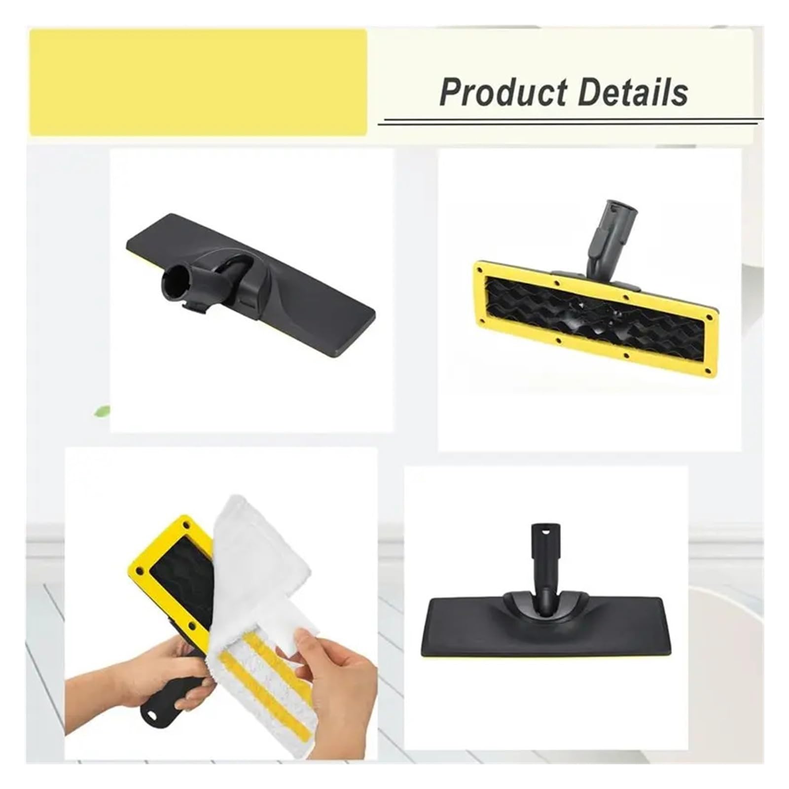 Juego de boquillas for suelo Easyfix, compatible con Karcher, modelos de limpiadores a vapor SC2 SC3 SC4 SC5, incluye paños de microfibra de repuesto for suelos
