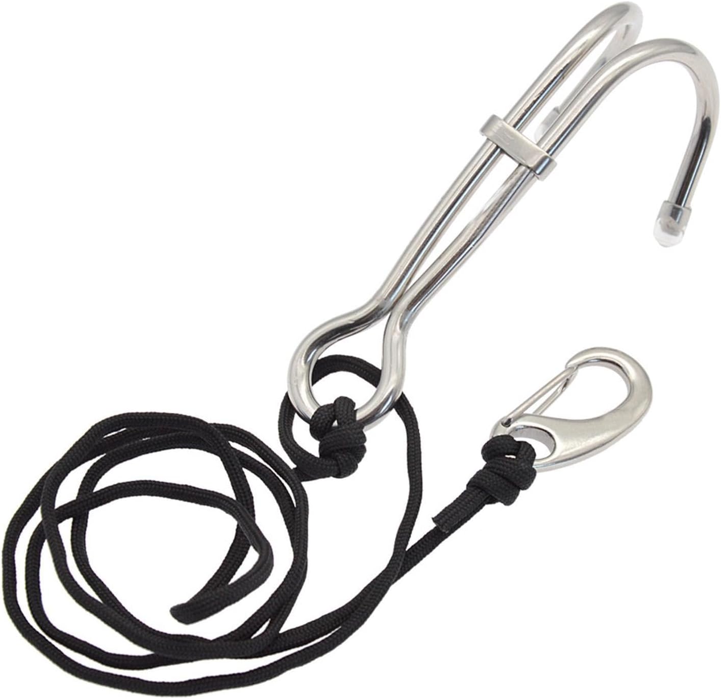 Double Diving Hook | Stainless Steel Diving Hook with Rope,Safety Equipment, Stable Safety Rope for Divers, Underwater Photography, Cave & Drift