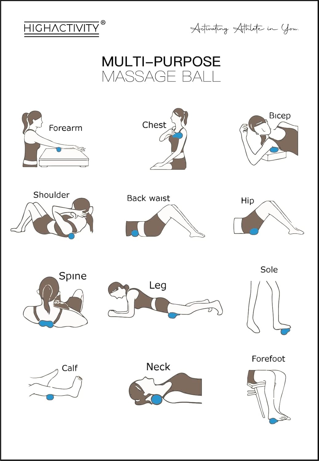 High Activity - Massage Ball Handheld Massager For Pain, Workout Recovery, Shin Splints, Lacrosse Whole_Body Massage Ball For Men & Women- Release Ball- 65Mm, Brown High Activity - Massage Ball Handheld Massager For Pain, Workout Recovery, Shin Splints, Lacrosse Whole_Body Massage Ball For Men & Women- Release Ball- 65Mm, Brown