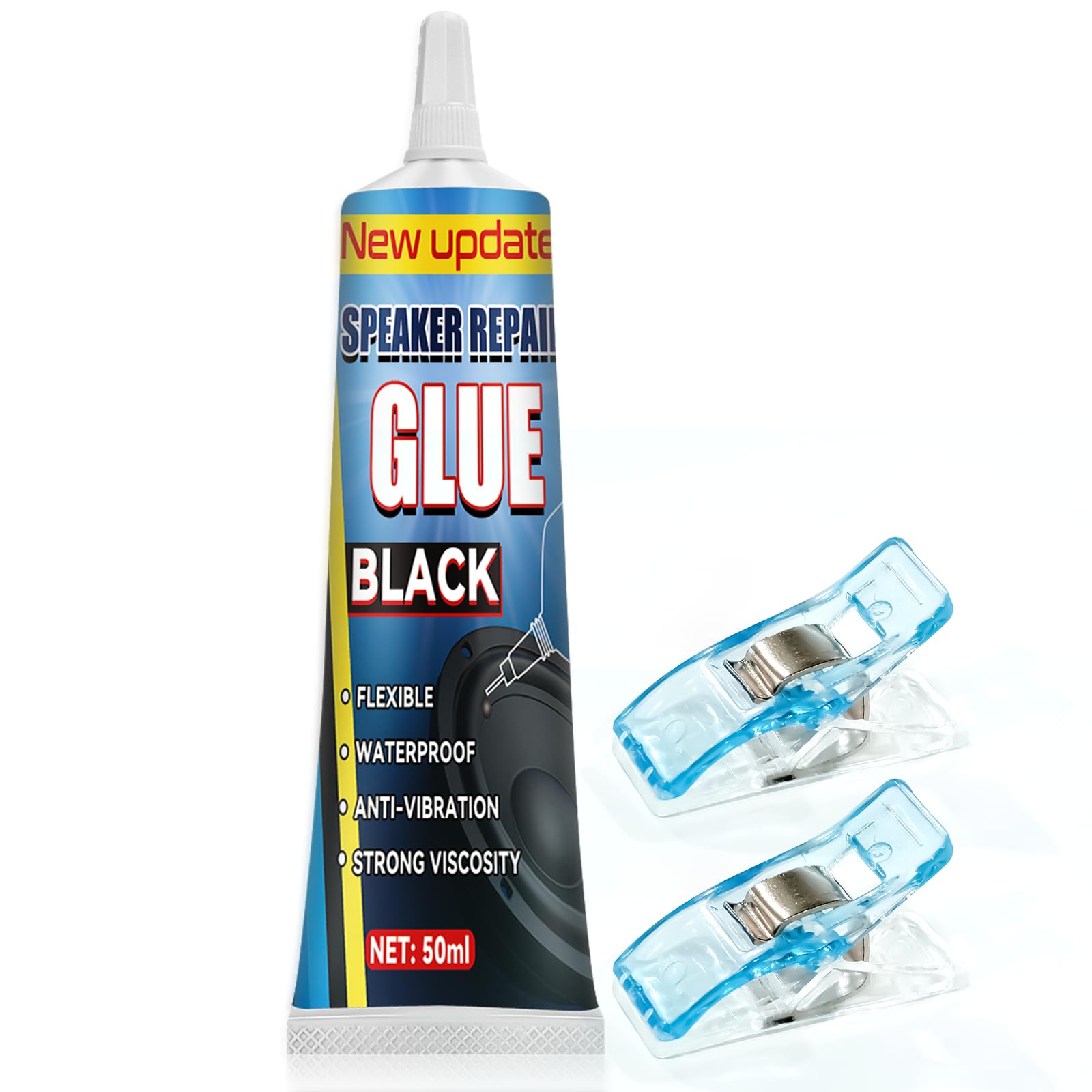 Speaker Repair Glue, Flexible Speaker Adhesive, Strong Speaker Glues for Assembling and Repairing Loudspeaker Equipment, 50ml (Pack of 1)
