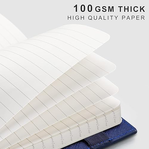 Miniatura 9 de HIUKOOKA Diario de viaje A6, cuaderno pequeño de 176 páginas de 7.09 x 5.12 pulgadas (A6), mini diario con tarjeteros para tomar notas, escritura de