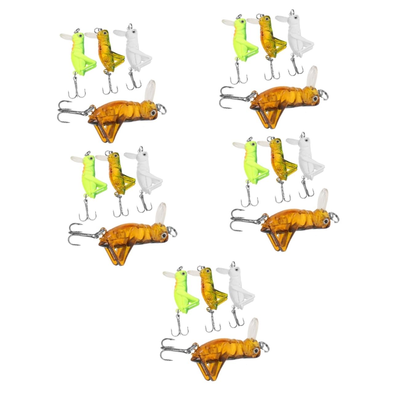 SUPVOX Lot De 5 Appâts Artificiels Résistants À Lusure pour La Pêche Appâts Souples Mixtes pour Attirer Différents Poissons 4 Pièces X 5