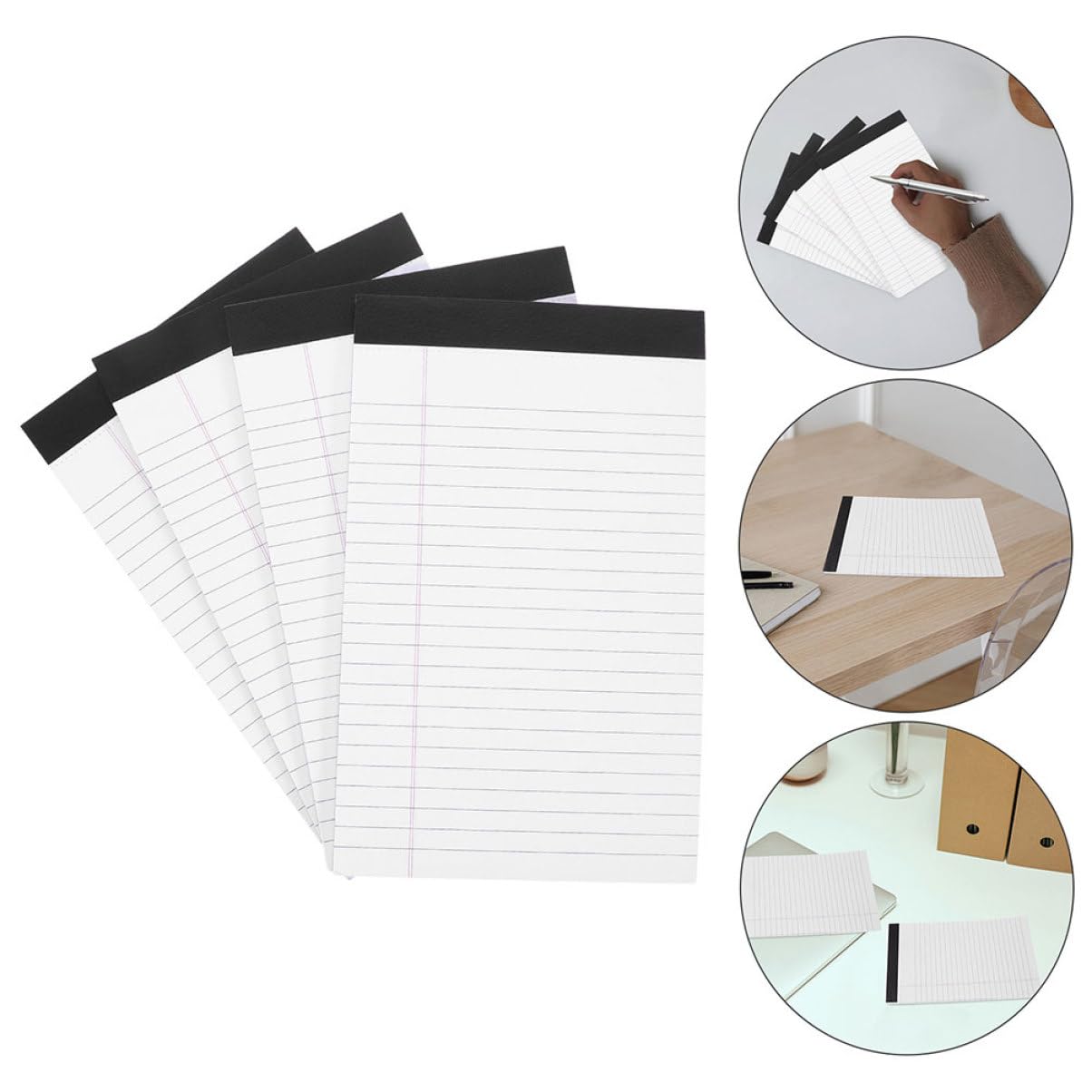 NUOBESTY Blocco Note Legale A5 8 Pezzi a Righe Larghe, Blocco Per Appunti Legali Piccolo e Portatile, Carta a Righe Per Studenti, Ufficio e Viaggi, Design Pratico e Leggero