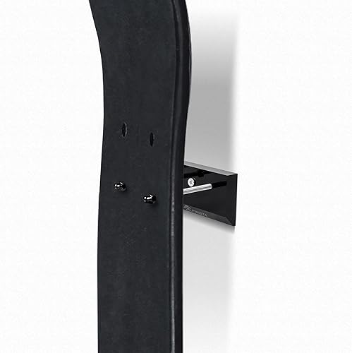 Miniatura 4 de ALPINISTA Soporte de pared para monopatín, soporte horizontal de cubierta de lujo, color negro, paquete de 2