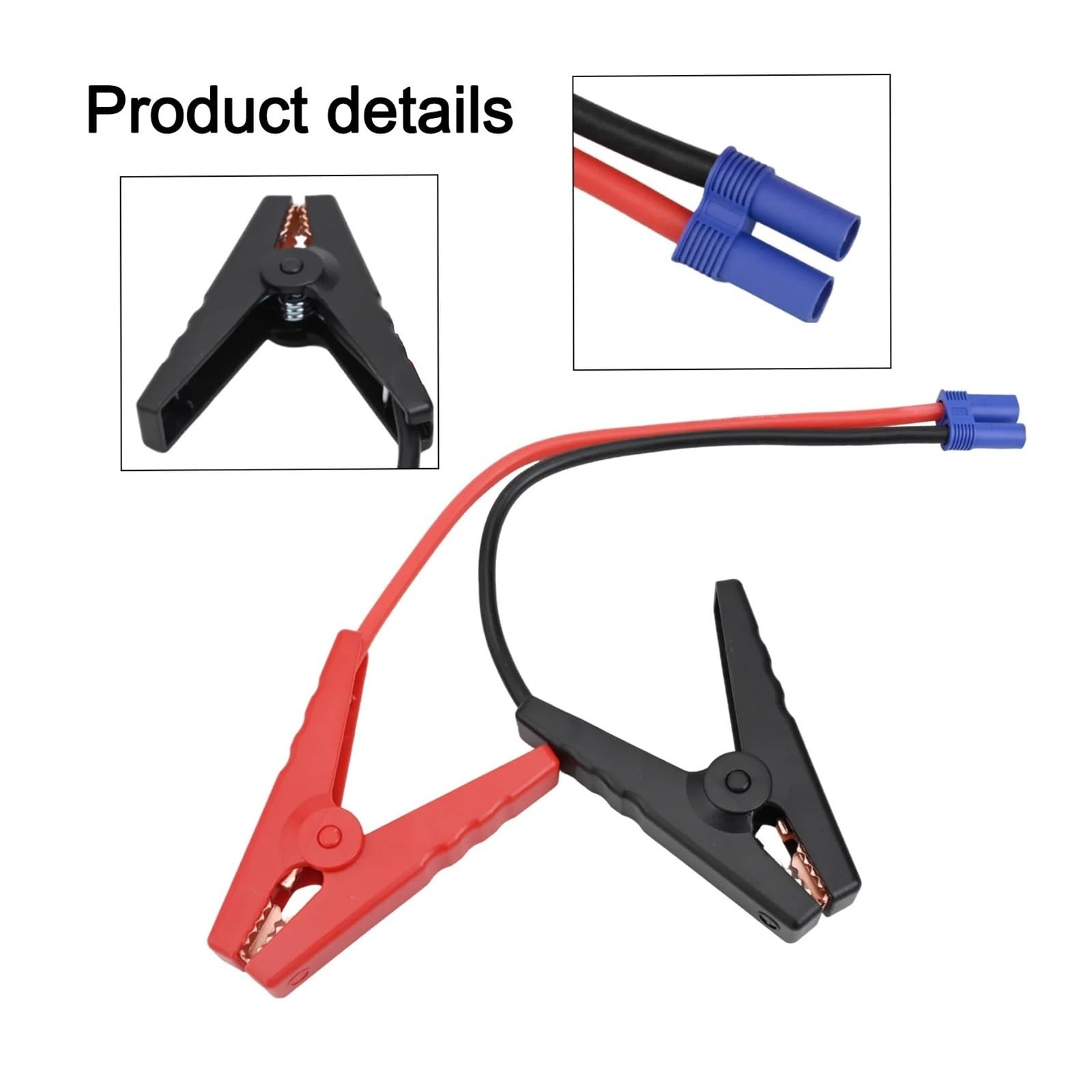 Ensemble de pinces de batterie de démarrage rouge et noir, connexion anti-inverse, clip d'entretien de véhicule pour démarreur de démarrage