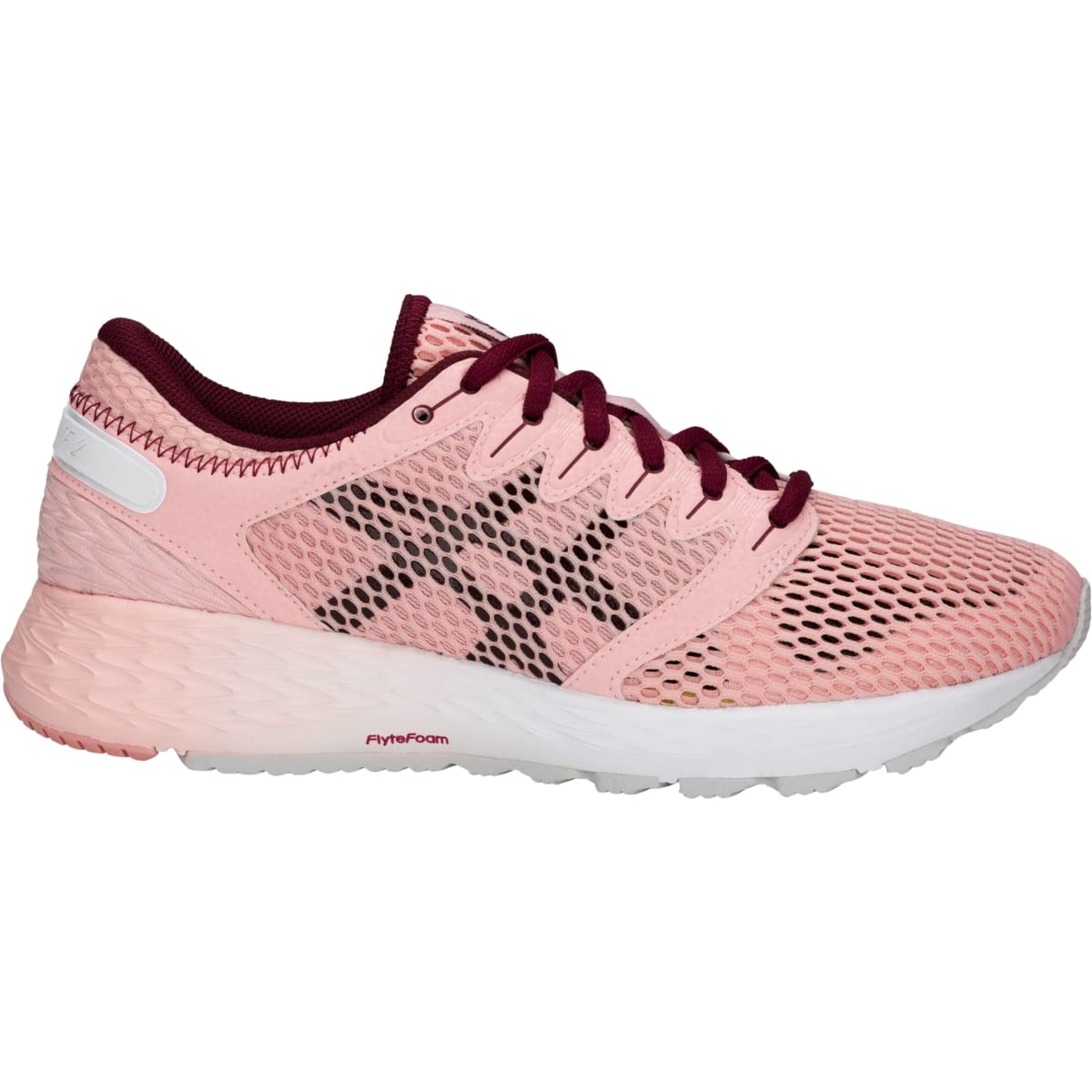 ASICS Women's Roadhawk FlyteFoam 2 Running Shoes, 8, FROSTED ROSE/CORDOVAN
