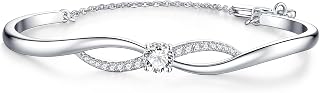 Plaqué Or Blanc 18 Carats et Or Rose Éternité en Mouvement Infini Bracelet Femme, Bijoux Femme, Romantique Cadeau Femme-Idées Uniques pour Anniversaire, Fête des Mères, Saint-Valentin, Noël