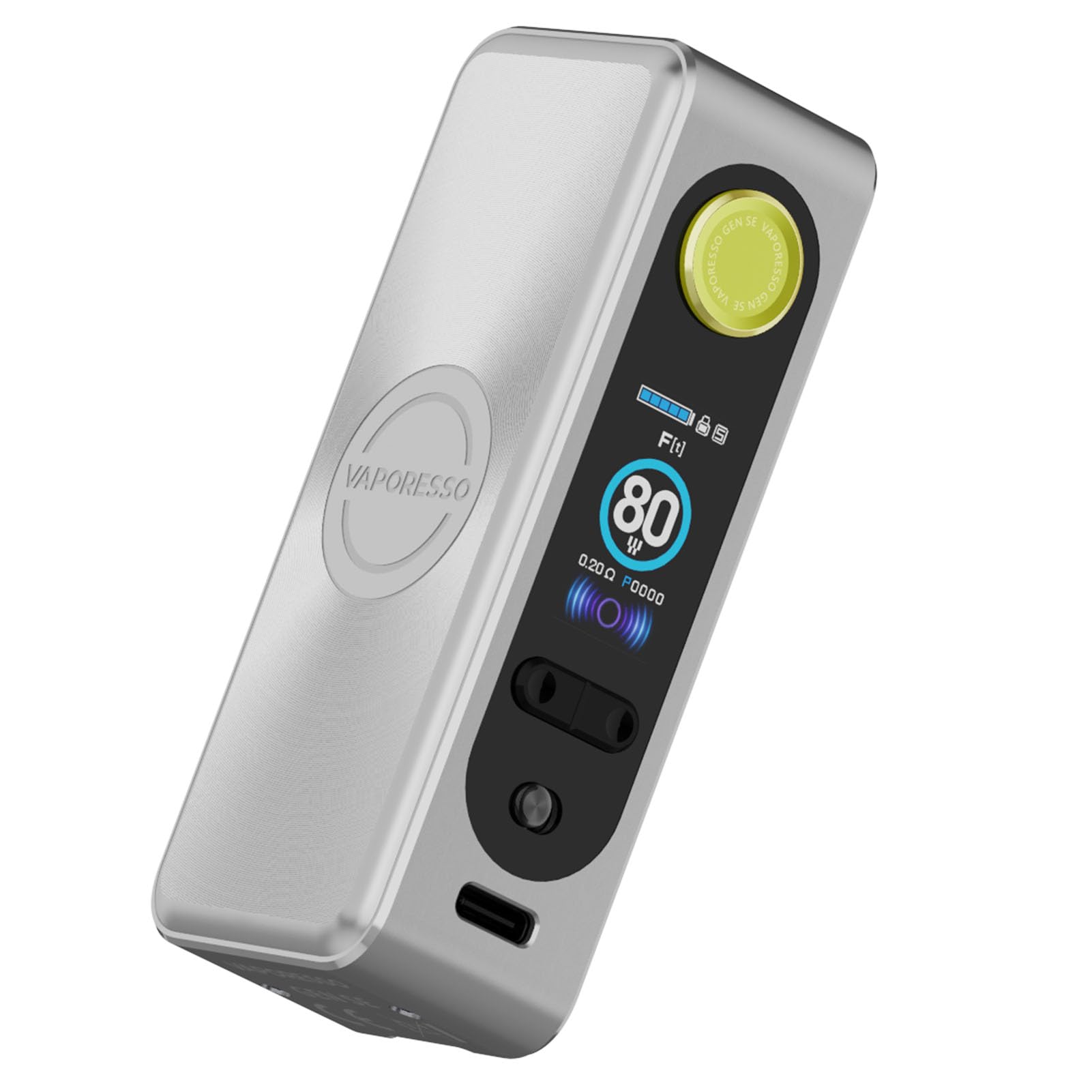 Vaporesso GEN SE Mod - 80W Box Mod Unterstützung 510 Gewinde Atomizer itank T Tank, DTL Vaping, Akku (nicht enthalten), 0,96 Zoll TFT-Bildschirm E-Zigarette Verdampfer kein Nikotin (Arctic Silver)