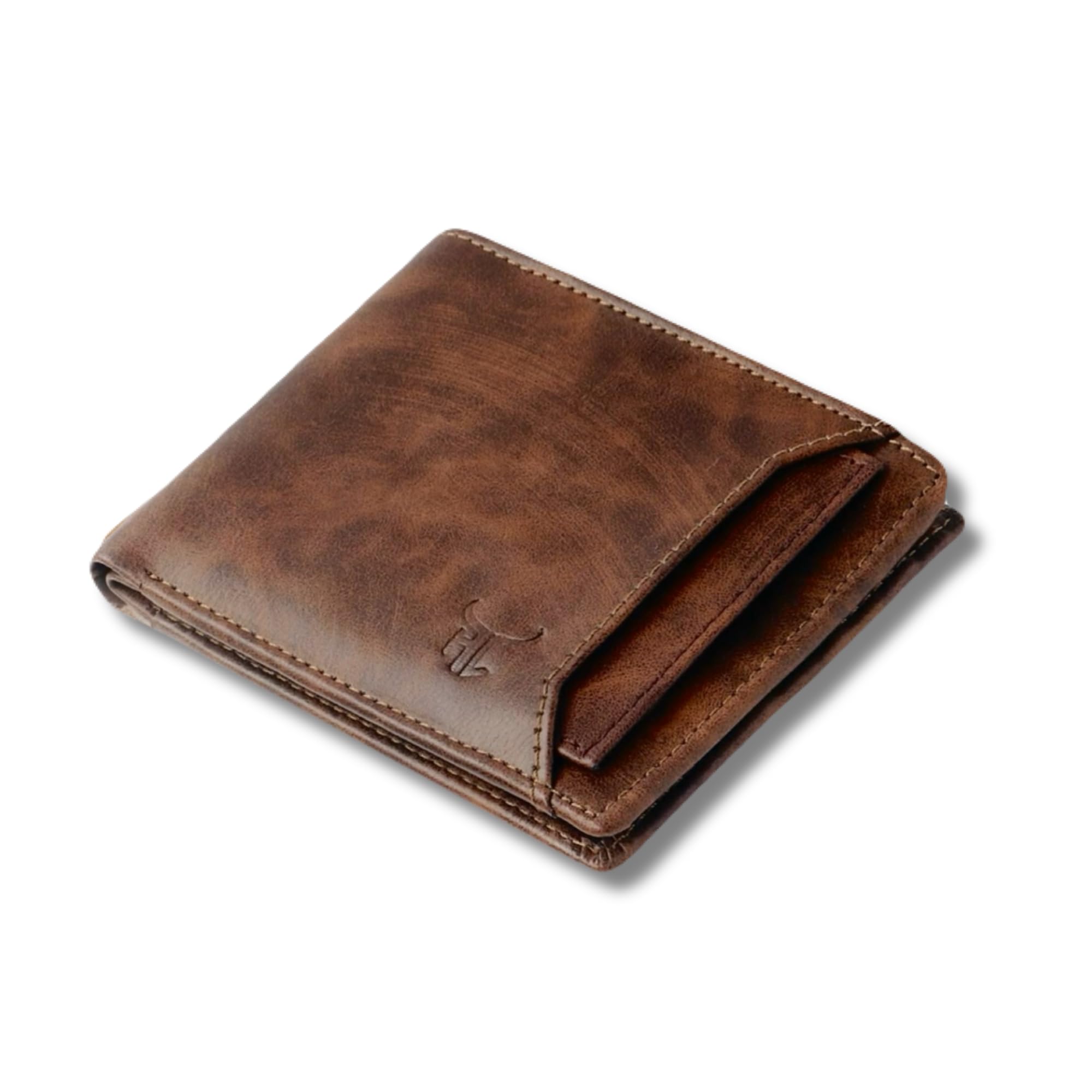 Faux Leather Wallet for Men I Slim & Compact Wallet I Credit/Debit Card Slots I 2 Currency compartments I 2 Secret compartments