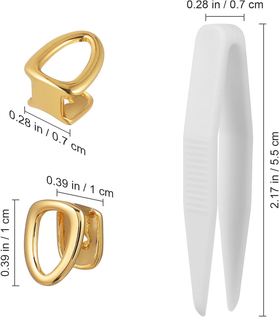 4pcs Stylish Gold Grill Caps for Teeth Hip Hop Costume Props Mouth Jewelry for Parties And Performances Golden