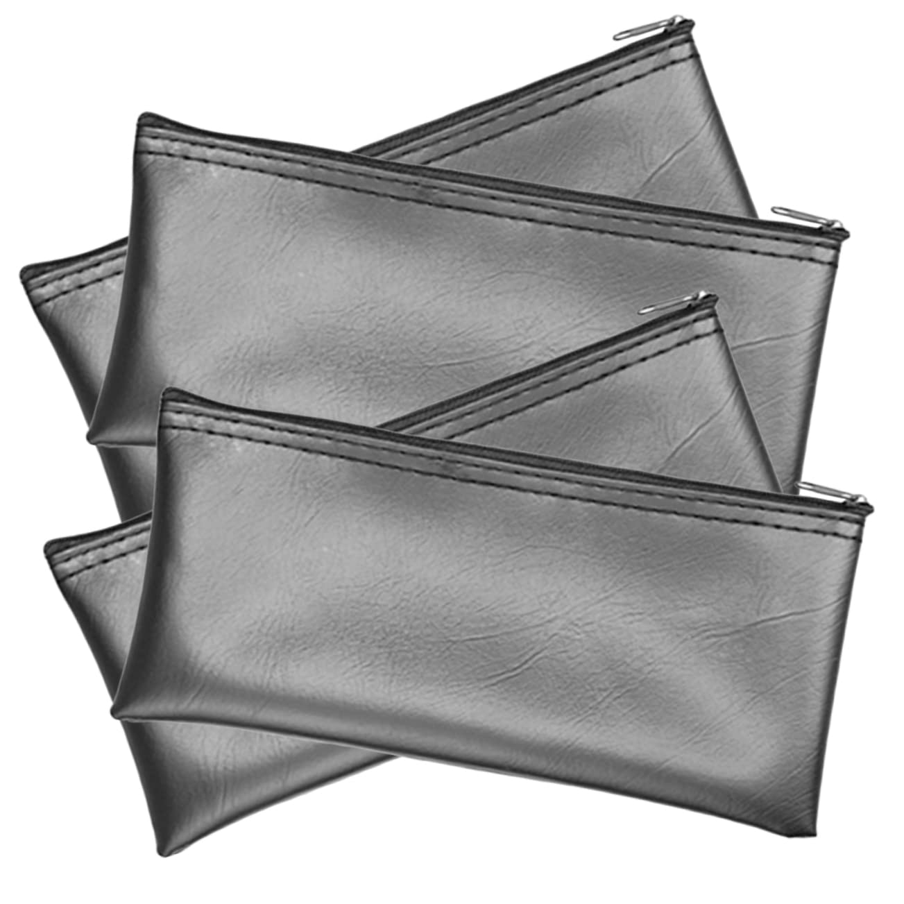 BESPORTBLE 4pcs Portable PU Microphone Bag Zipper Design for Dust Protection Lightweight Mic Pouch for Easy Carrying for Singers and Devices Storage