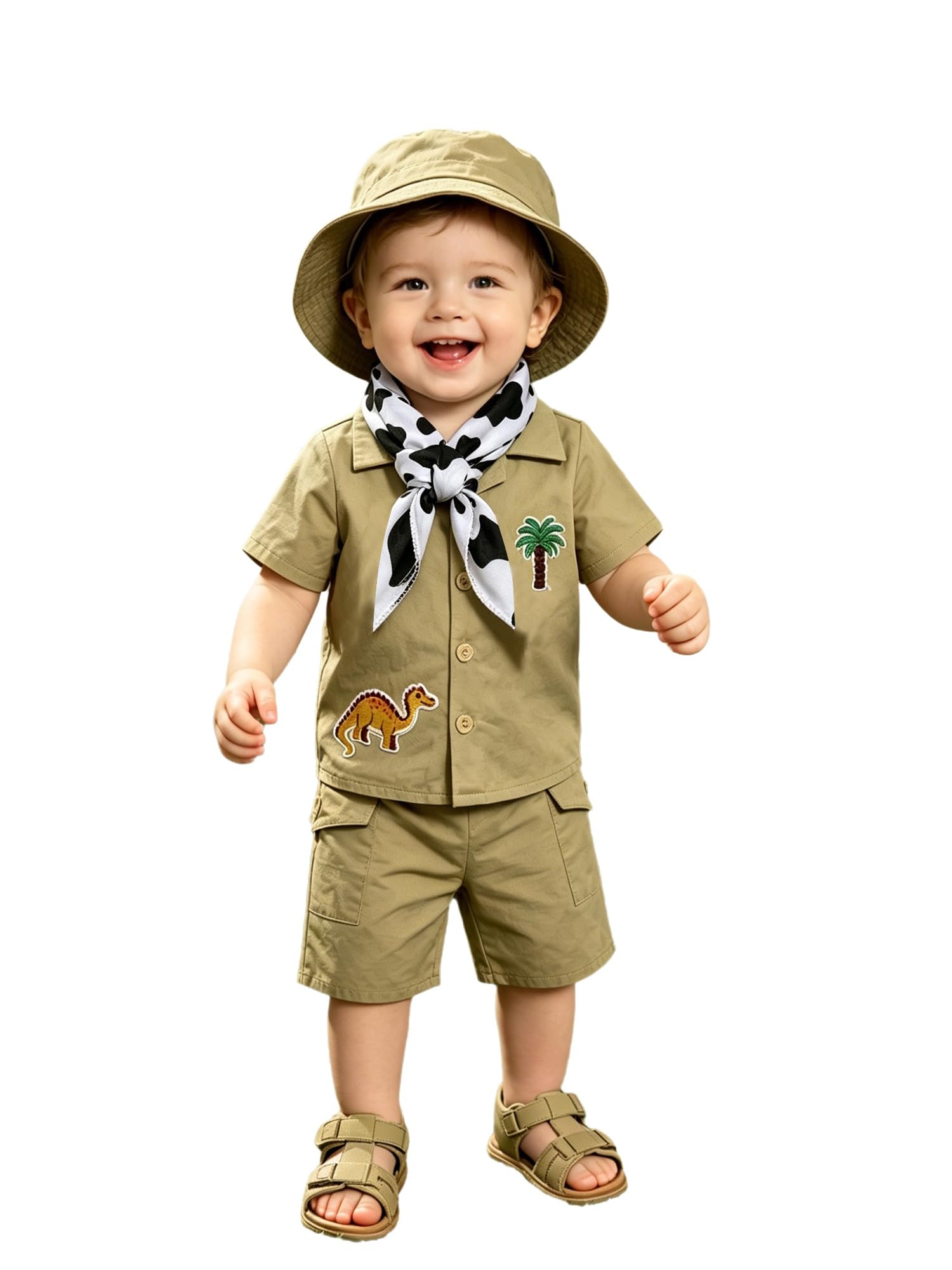 dPois Baby Mädchen Forscherset Für Exploration Kostüm Bekleidungssets Safari Kostüm Entdecker Jogginganzug Camping Pionier Sport