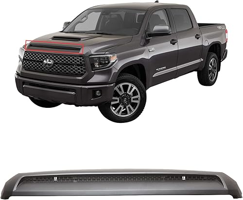 YOUNGERCAR Rejilla frontal para Toyota Tundra 2014-2021 negro mate sin pintar ABS rejilla superior de repuesto