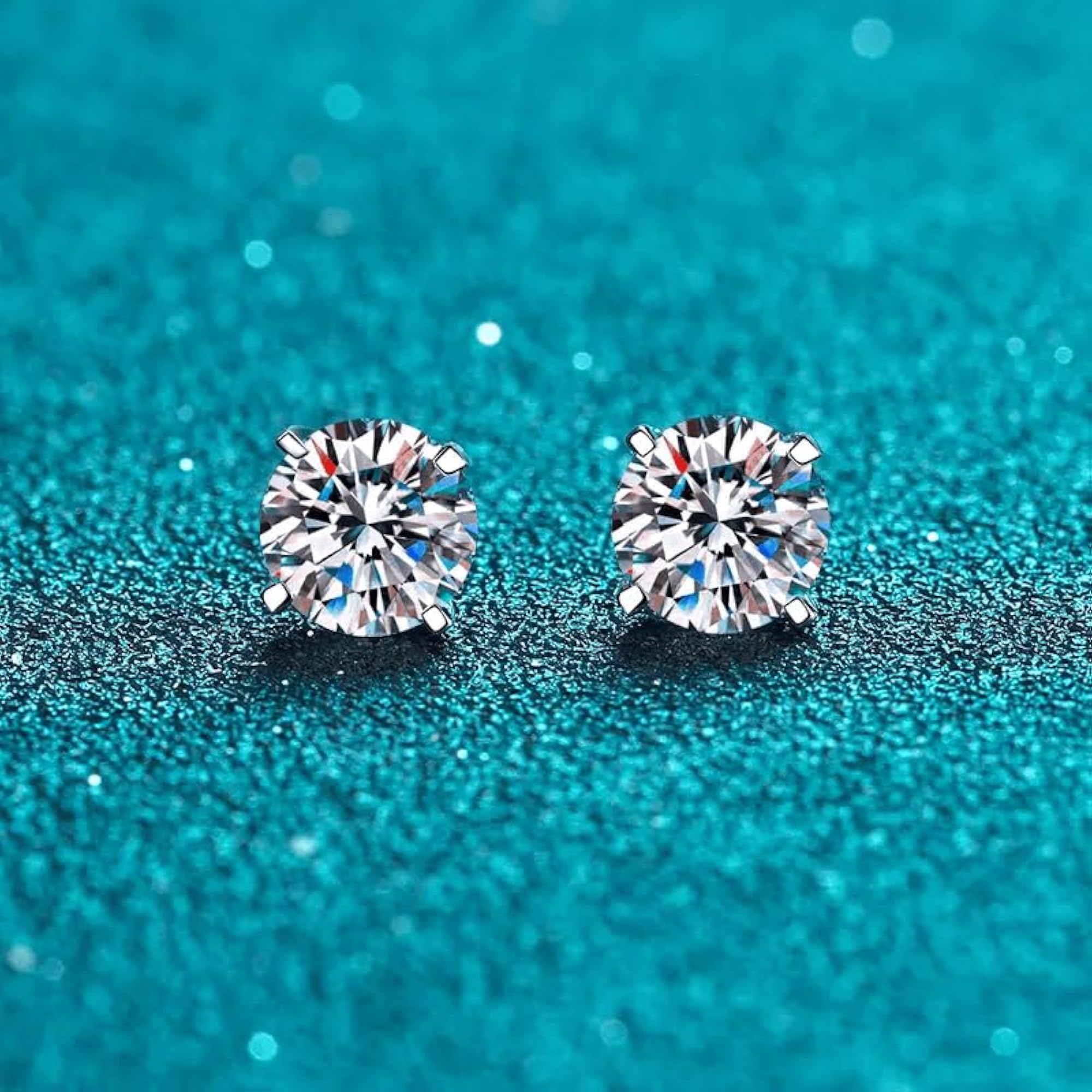 Luminous Luxe 925 Sterling Silver Stud Moissanite Earring