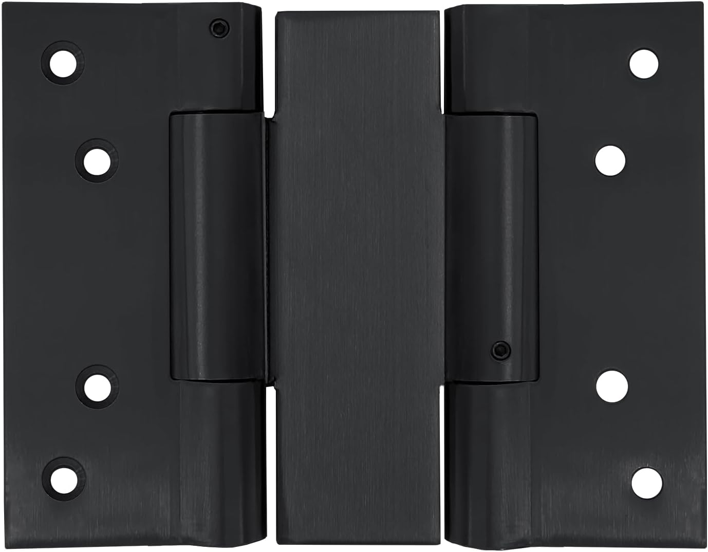 2Pairs 4Pcs 4" Double Action Spring Door Hinge, 3mm Thick 304 Stainless Steel Self-Closing Spring Door Hinge, Cafe Saloon Bar Swing Gate Hinge Black