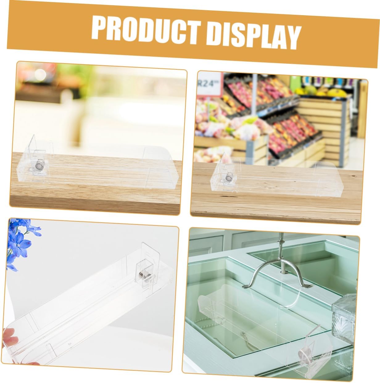 2pcs Auto Cigarette Pusher Display Rack Single-Sided Organizer Stand Space-efficient Cigarette Showcase for Store