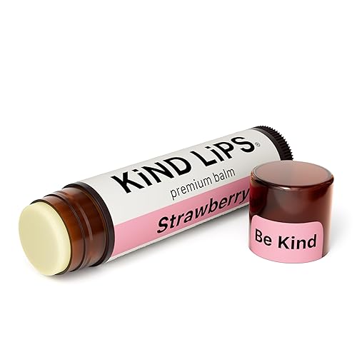 Miniatura 8 de Kind Lips Bálsamo Labial Orgánico de Fresa Paquete de 5 Cuidado de Labios Afrutado, Dulce y Duradero 100% Natural, Limpio, Sin Gluten, Sin Granos