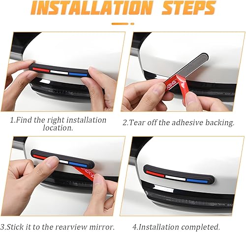 Miniatura 5 de AICEL 6 protectores de borde de puerta de automóvil, protector de borde de puerta lateral antiarañazos, adhesivo autoadhesivo anticolisión,