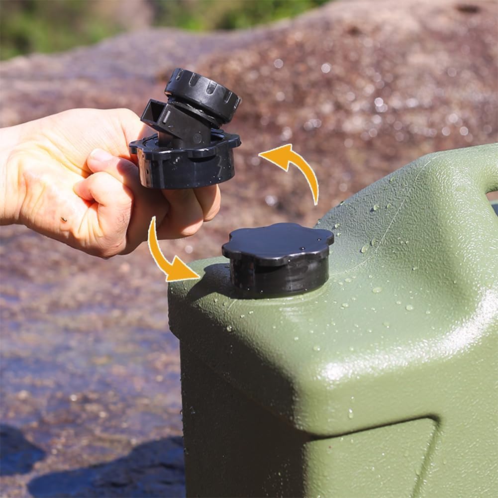 ASIEIT 19L Water Jug with Spigot Camping Water Container Leak-Proof Water Tank Large Capacity Water Storage Container Portable BBQ Supplies