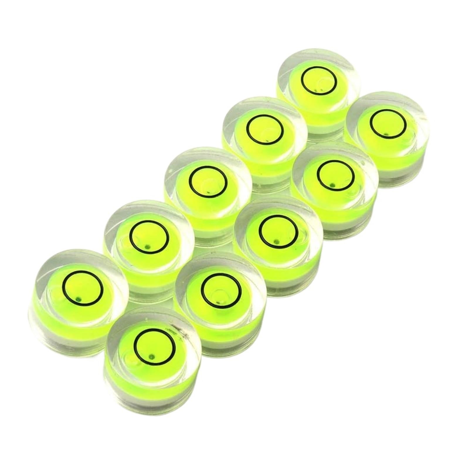10 Uds. Nivel de burbuja redondo de 14x8mm Mini nivel de burbuja instrumento de medición de nivel de diana herramientas círculo de nivel de burbuja de disco adhesivo | 10Pcs 14x8mm Round Bubble Level Mini Spirit Level Bullseye Level Measurement Instrument
