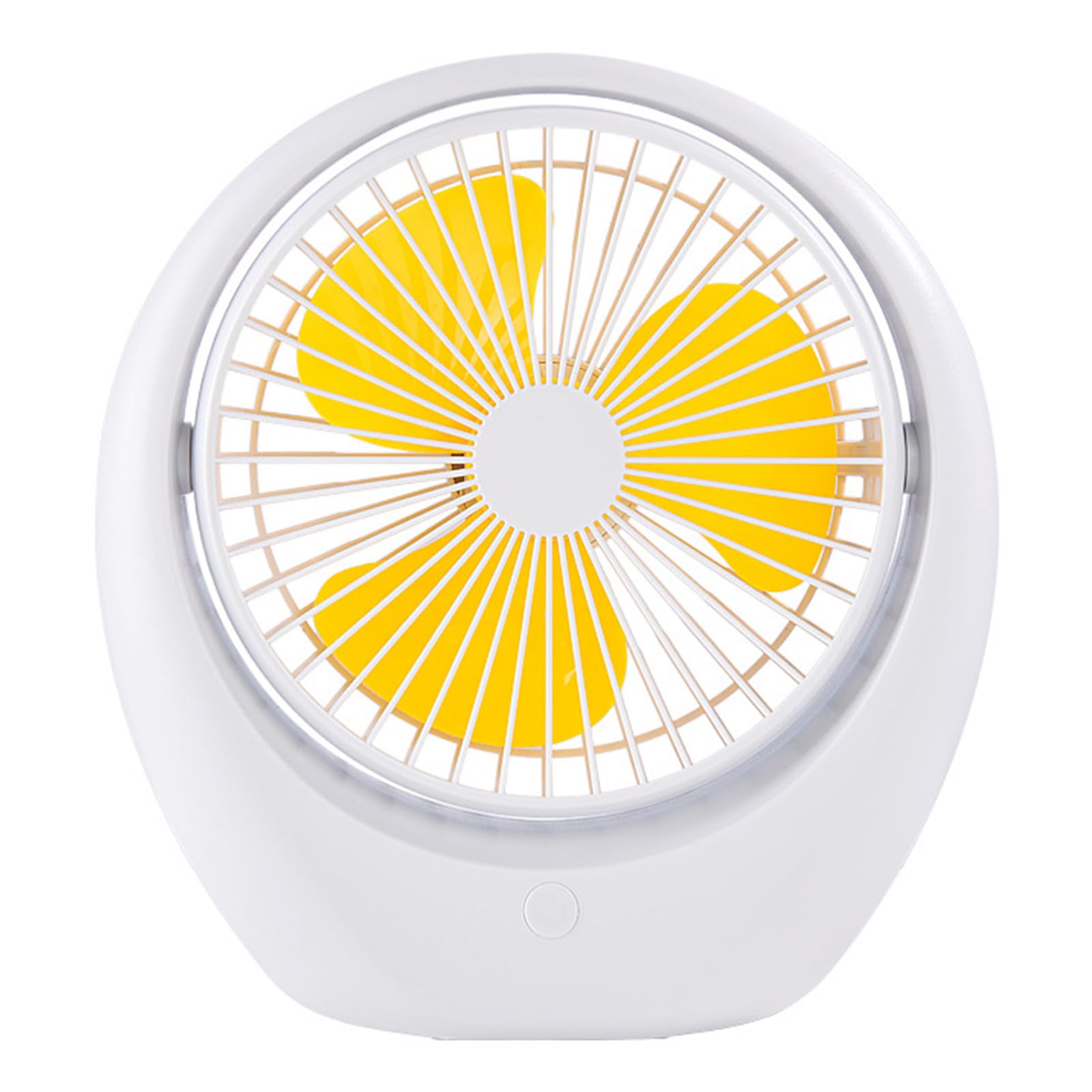 FGJsfhrDTU Portable Fan, USB, Desk, Low Noise, 3Speeds Desktop with Powered Strong Wind Cooling(Yellow white shell)