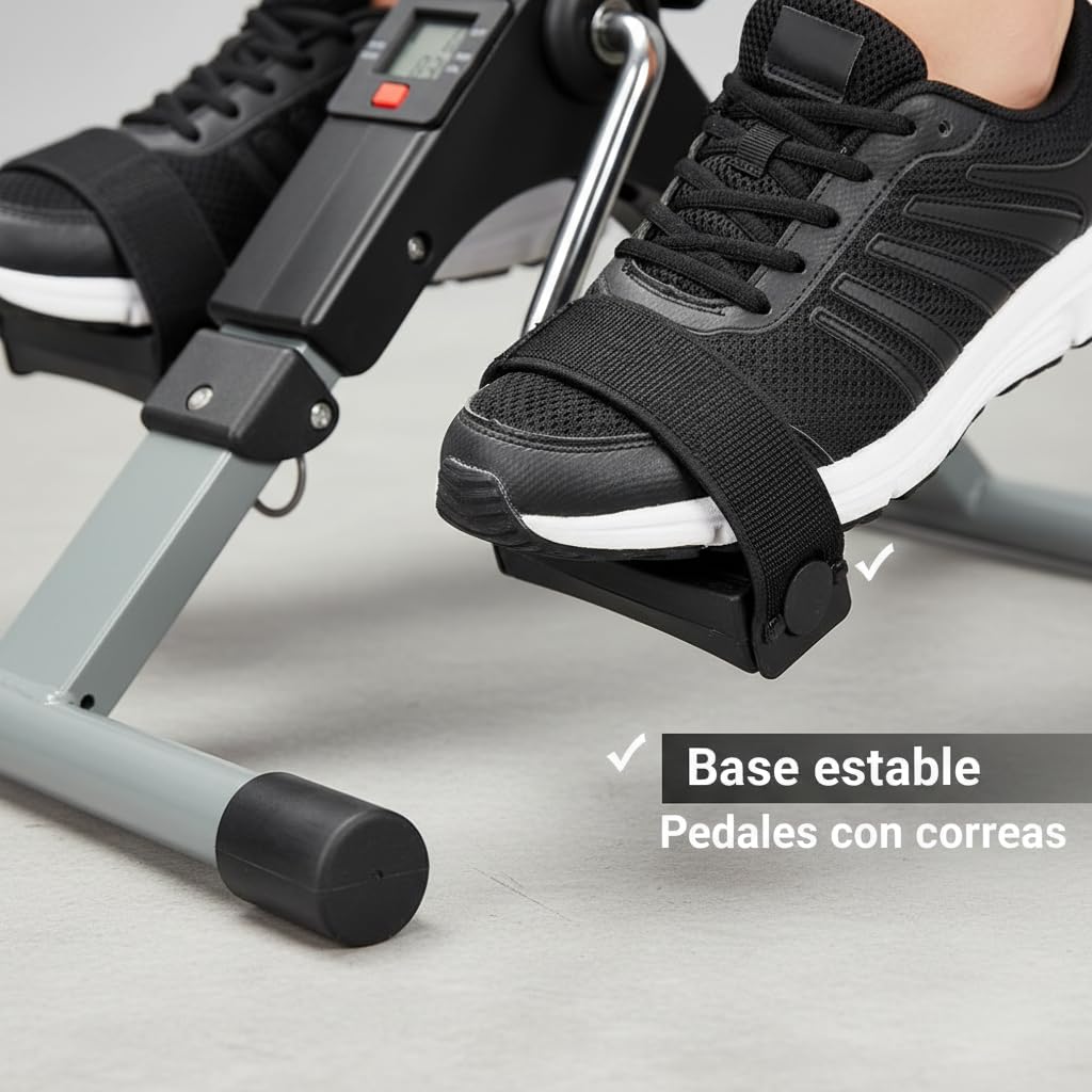 Pedali statici anziani - Pinchetto - Pedale per anziani, cyclette, pedaliera per gambe e braccia con schermo LCD, pedalare seduto con resistenza regolabile - portatile