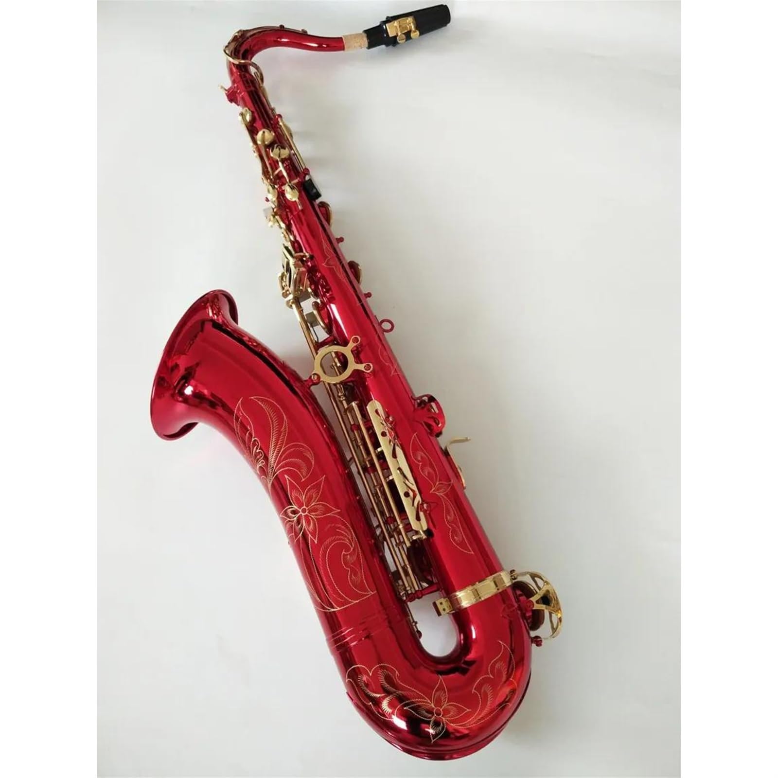 Saksofon Instrument Muzyczny Bb Saksofon Tenorowy Korpus Z Mosiądzu Złoty Klucz Saksofon Z Ustnikiem