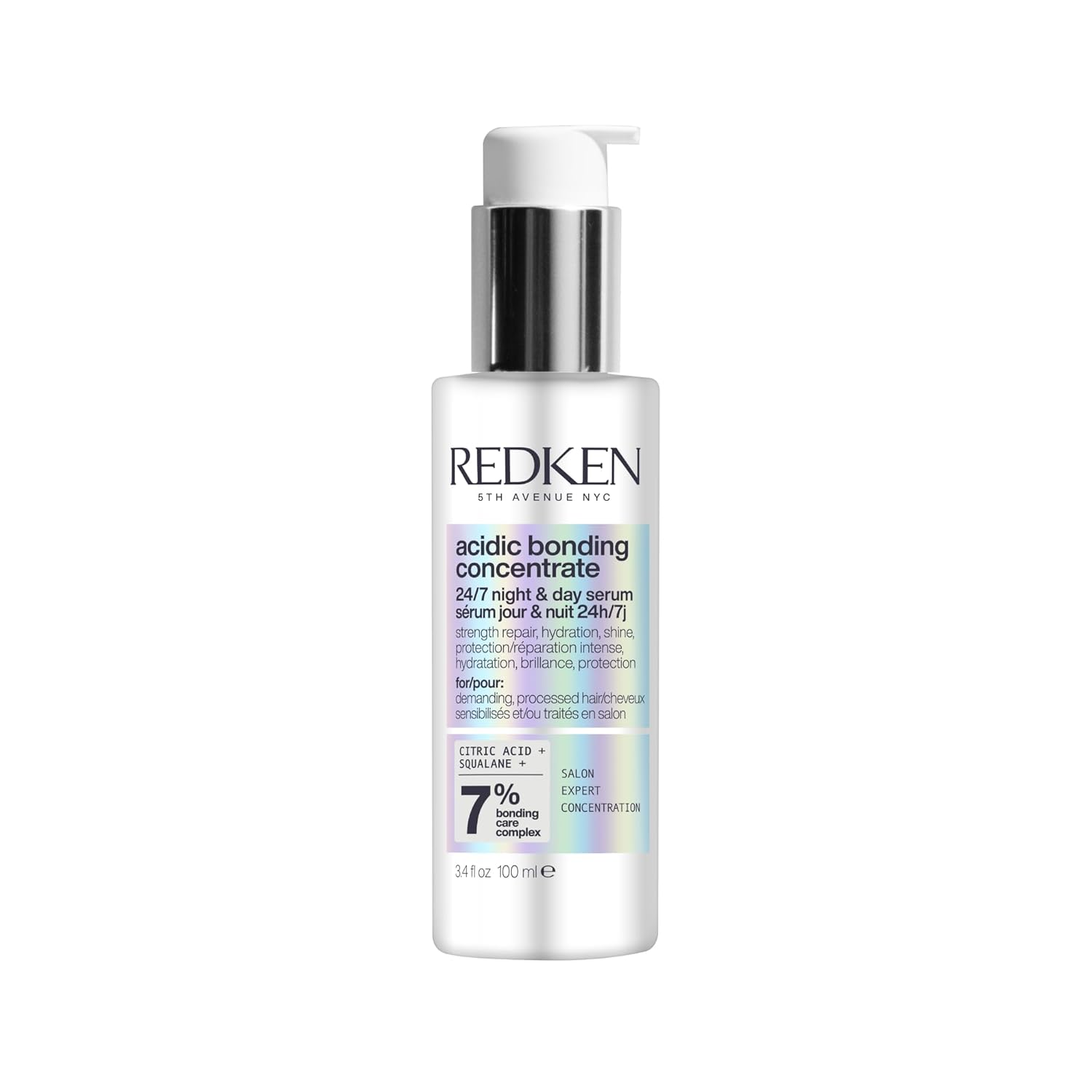 Redken Acidic Bonding Concentrate 24/7 Night & Day Serum For Damaged Hair - Nourishes & Restores, Overnight Repair & Protection