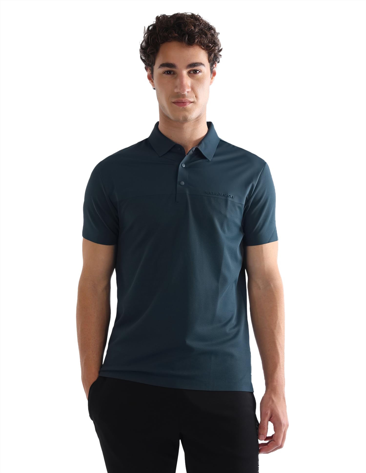 u.s. polo assn. USPA Active Sports Men's Solid Slim fit Active Polo Shirt-picture-27