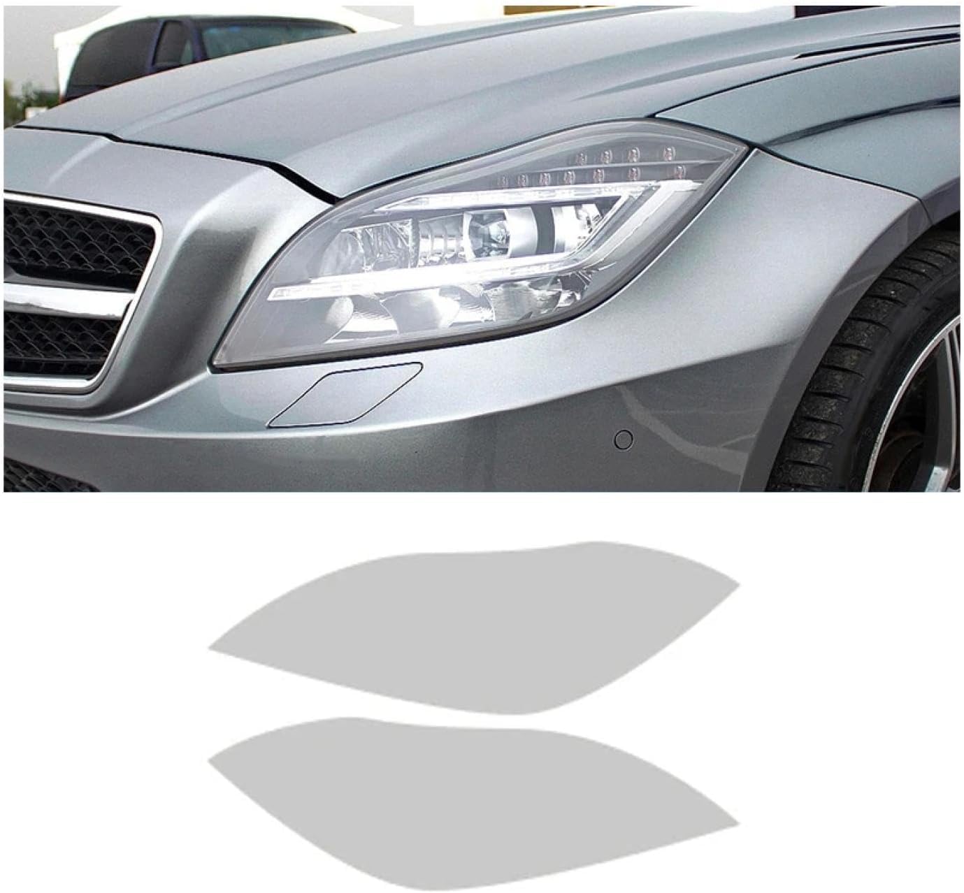 SamLng Car Front Light Film For CLS Class C218 2010-2017 Precut Headlight Protective Film Car Front Headlamp Protection film car Lights Film headlight anti-scratch Non-Yellowing protective film