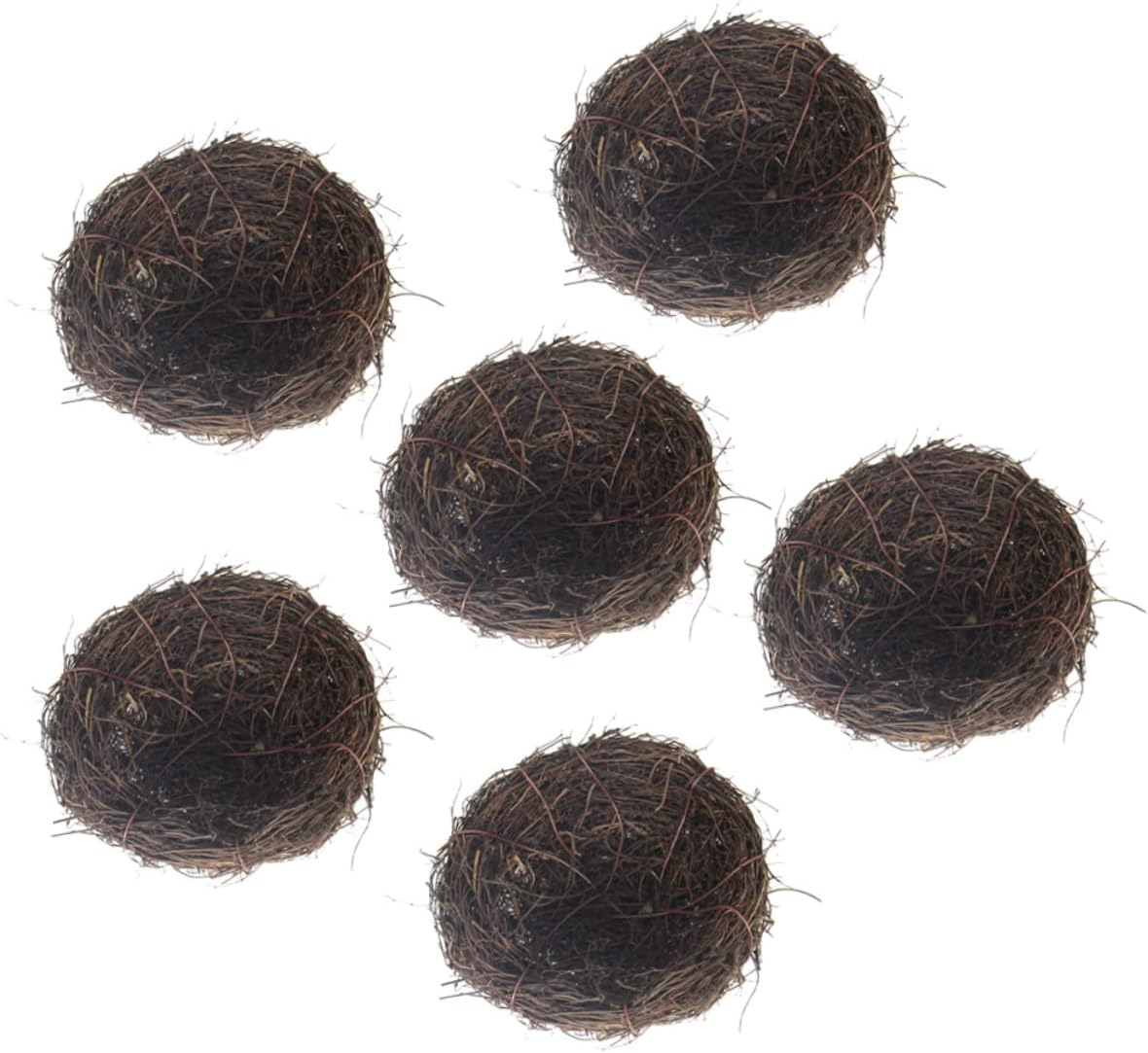VANZACK 6pcs Simulation Rattan Bird's Nest Grass Home Decor Bird Breeding Nesting Wedding Decor House Decorations for Home Artificial Branches Rattan Decor Fake To Weave Accessories