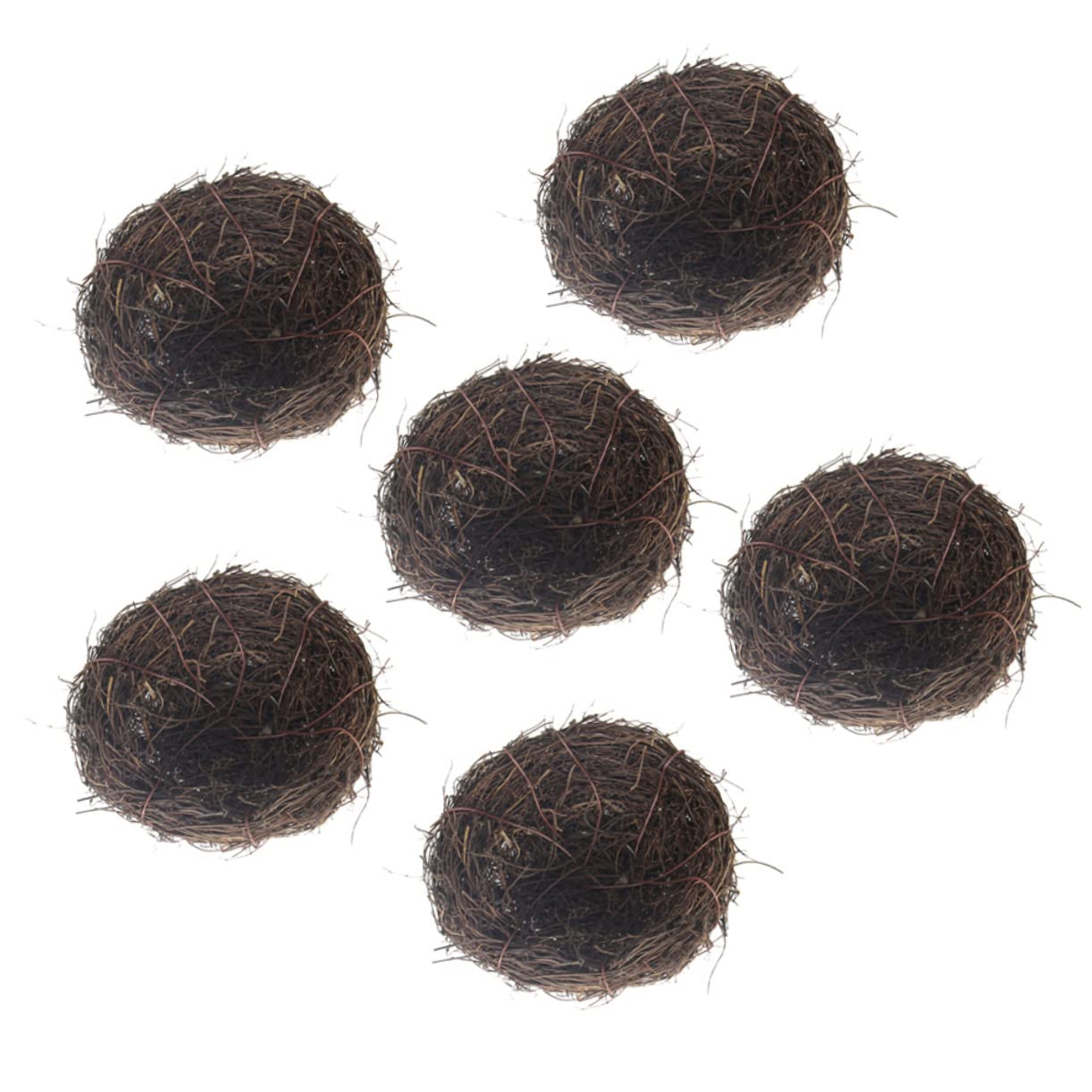 VANZACK 6pcs Simulation Rattan Bird's Nest Grass Home Decor Bird Breeding Nesting Wedding Decor House Decorations for Home Artificial Branches Rattan Decor Fake To Weave Accessories