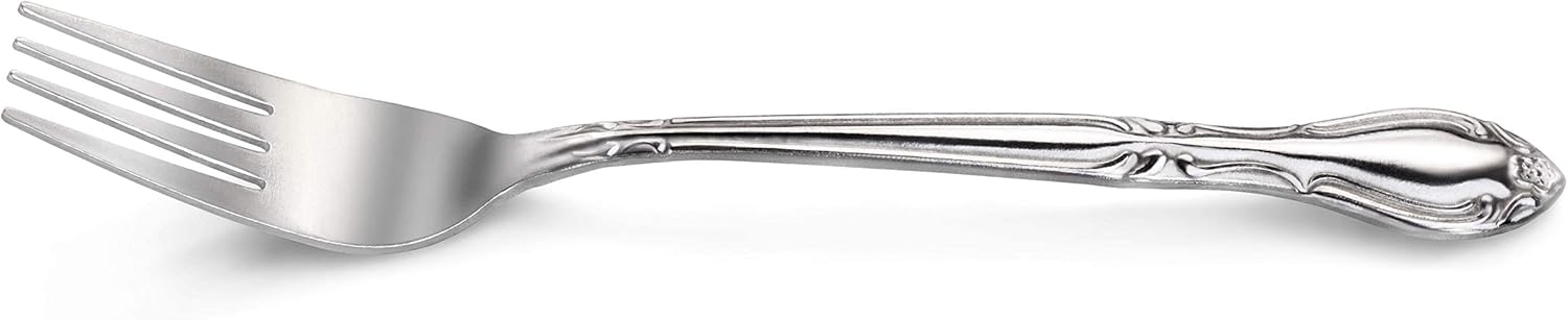 New Star Foodservice 58673 Stainless Steel Rose Pattern Salad Fork, 6.2-Inch, Set of 36…