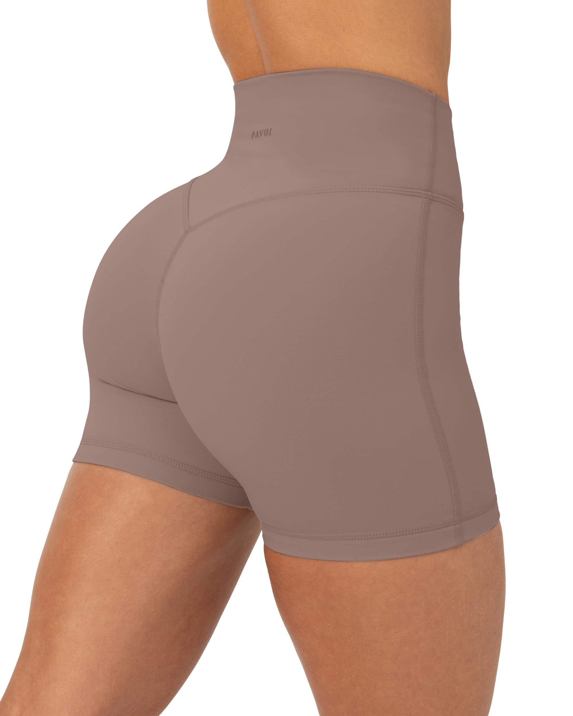 PAVOI ACTIVE Yoga Shorts for Women High Waisted Gym Shorts Buttery Soft Biker Workout Shorts 4" & 6" Compression Fit