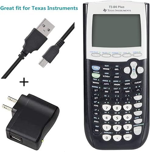 Miniatura 5 de Cable de carga USB de repuesto de cable de alimentación de CA compatible con Texas Instruments TI-84 Plus CE, TI-84 Plus C Silver Edition, TI 89