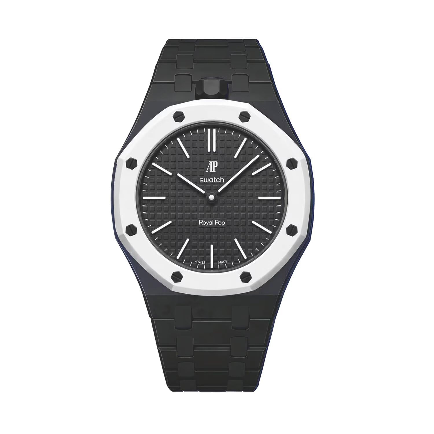 TingYR Bracelet Compatible avec Swatch Royal Pop, Bracelet de Montre en Céramique avec Boîtier Céramique, Confortable Étanche.