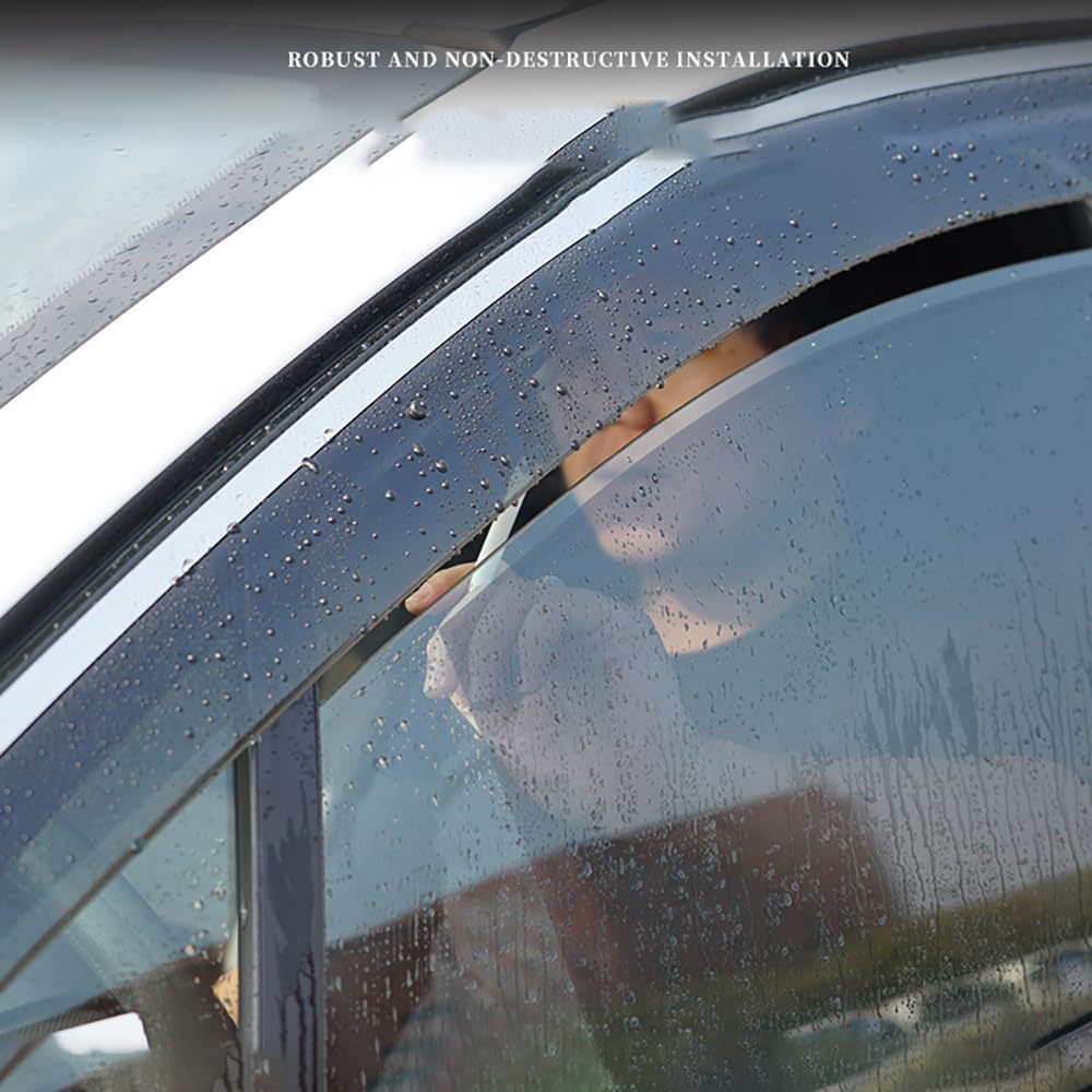4 Piezas Deflectores de Viento Coche para Jeep Cherokee 2014-2024, Ventanas Laterales Deflectores Aire Ventana Derivabrisas Lluvia Visera Protector Accesorios