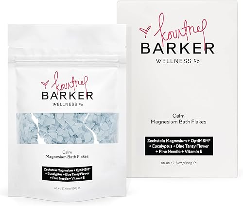 Kourtney x Barker Wellness - Copos de baño de magnesio calman los músculos, hidrata la piel, relajación natural con antioxidantes y aceites