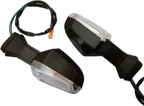 Miniatura 2 de 1 pair Clear Lens Blinkers Indicators Turn Signal Lights Compatible for 2019 KAWASAKI VERSYS 650 (KLE650FKF)