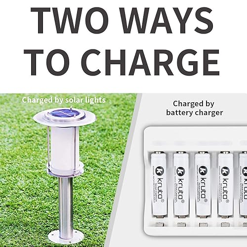 Miniatura 7 de Kruta NiCd AAA 12 V 600 mAh Triple A Baterías recargables para exteriores Solar Lámpara Solar de Jardín Paquete AAA 8