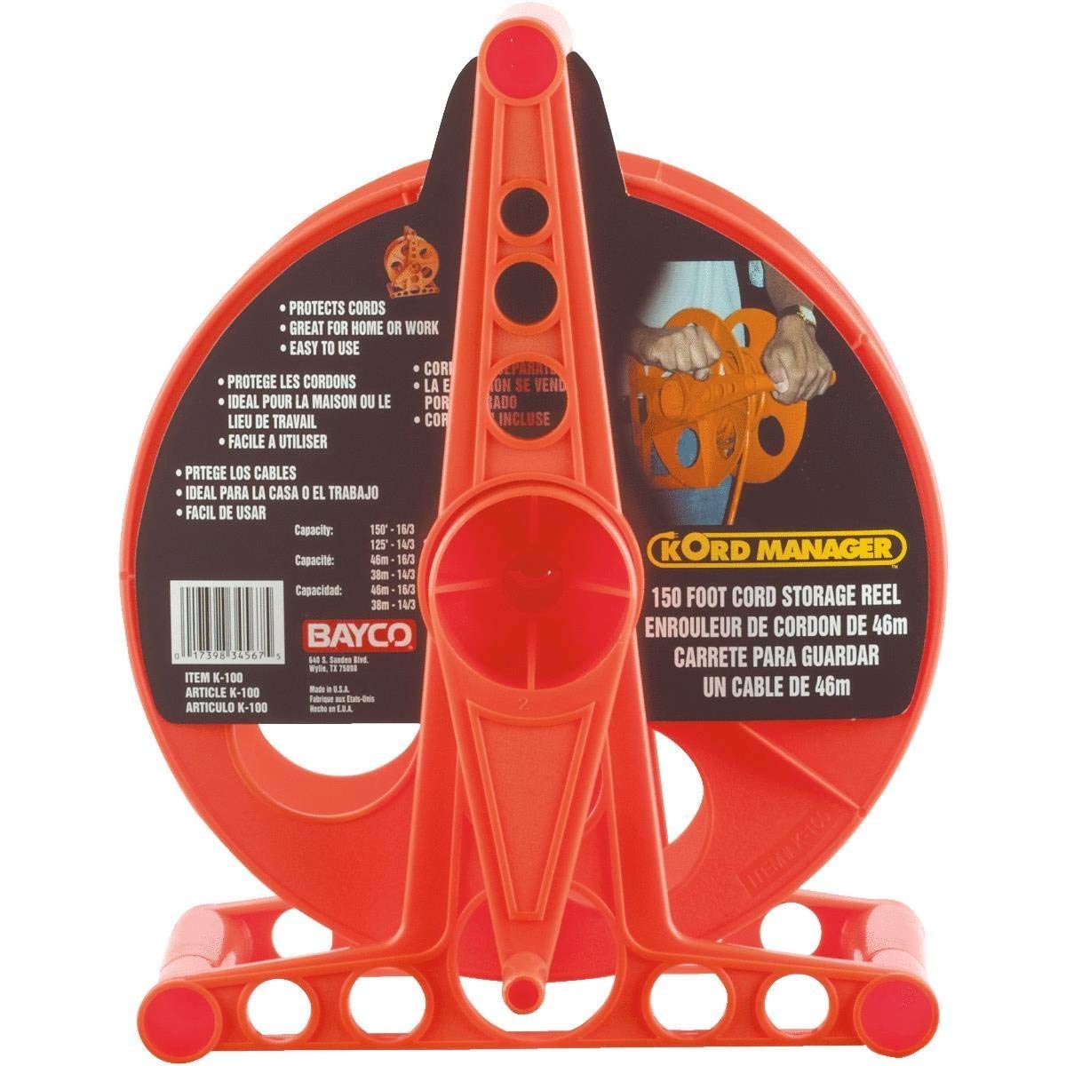 Bayco K-100 150-Foot Cord Reel (3 PACK)