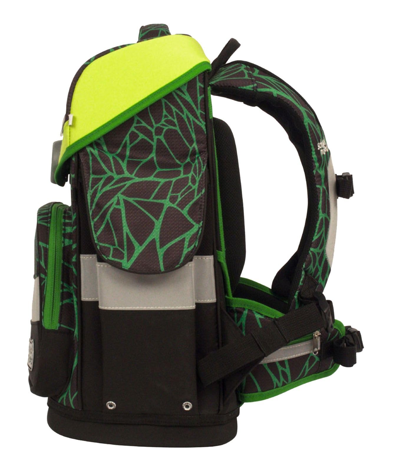 SCHOOL-MOOD - Schulranzen Set Panther, 7-teilig - Timeless Air+ - ergonomischer Schulranzen Jungen & Mädchen - Schultasche für Kinder in der 1. bis 4. Klasse - Linus (Panther), (3822)