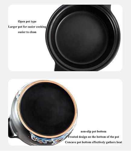 Miniatura 7 de Cazuela de estofado de gas de gran capacidad, resistente a altas temperaturas, cazuela de sopa para cocinar gachas de avena Estufa de gas doméstica